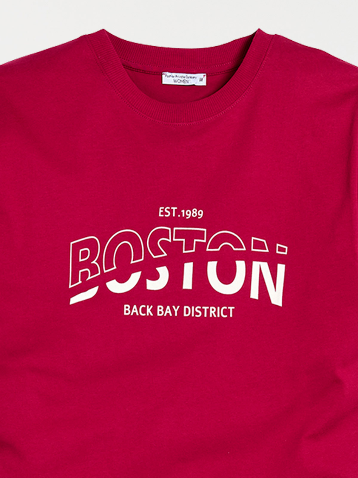 T-shirt boston bourgogne femme T-shirt boston bourgogne femme