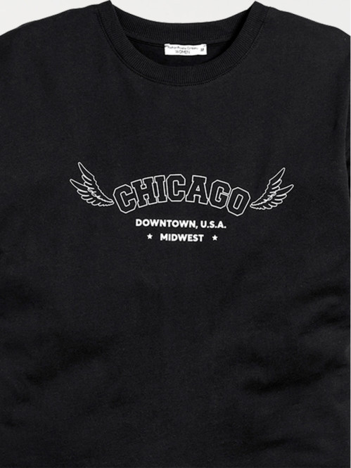 T-shirt noir femme chicago