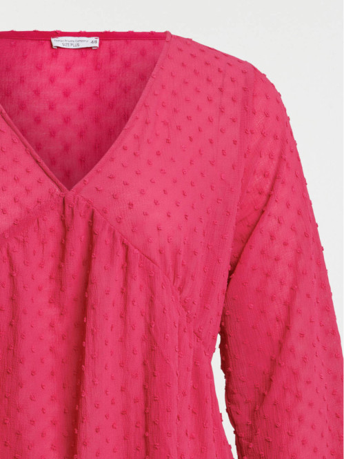 Blouse plumetis grande taille femme