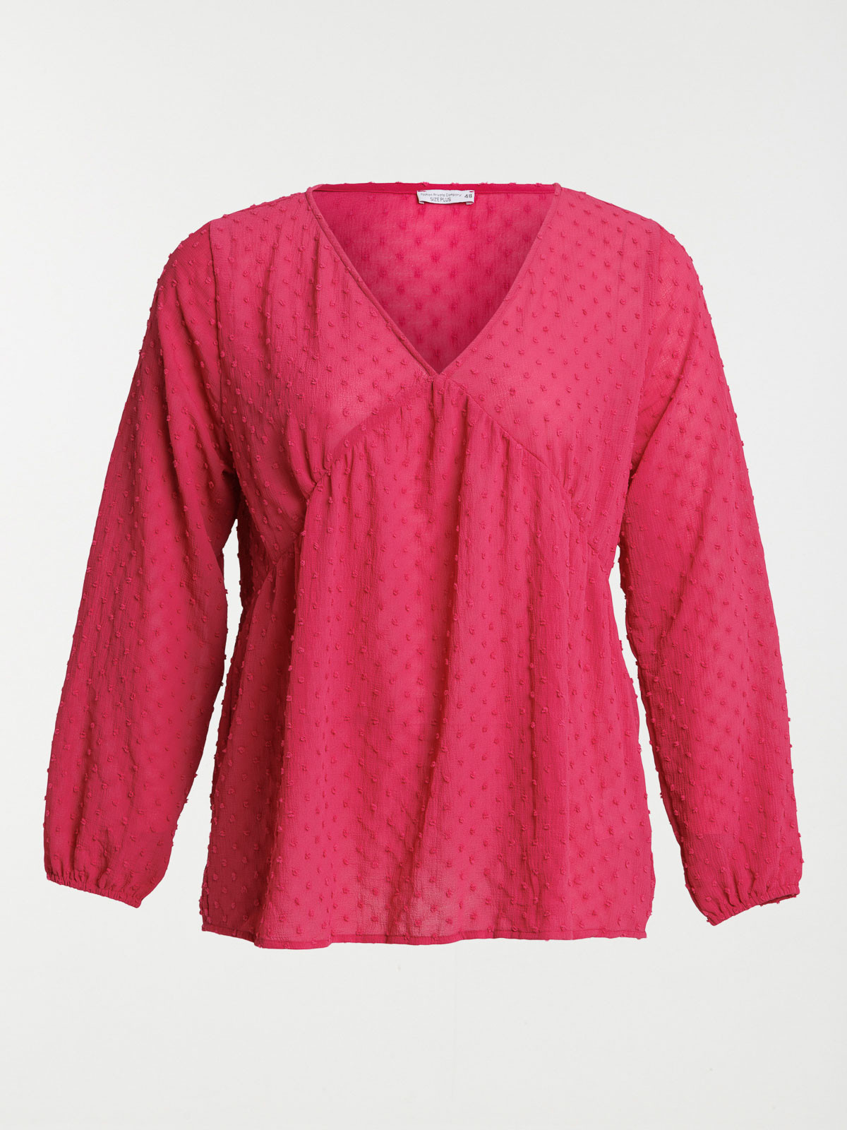 Blouse plumetis grande taille femme