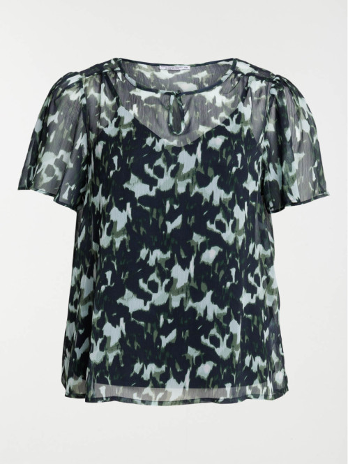 Blouse imprimée grande taille femme