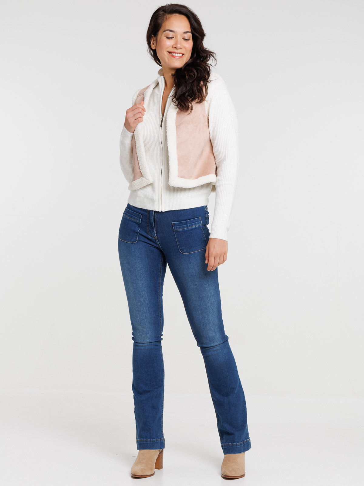 Veste suédine sans manches