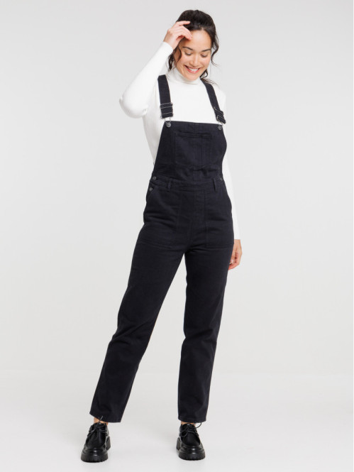 Salopette denim noir femme