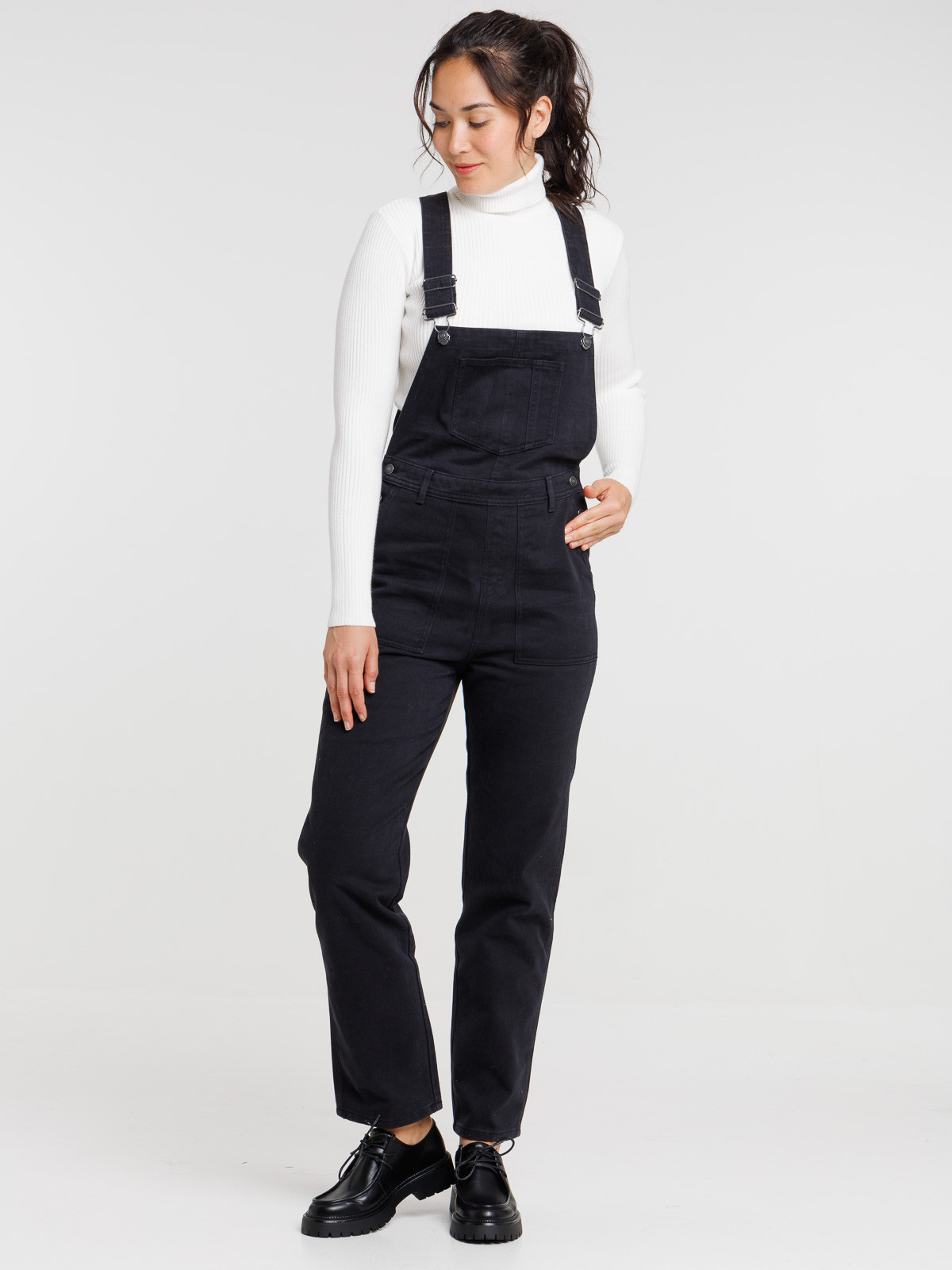 Salopette denim noir femme