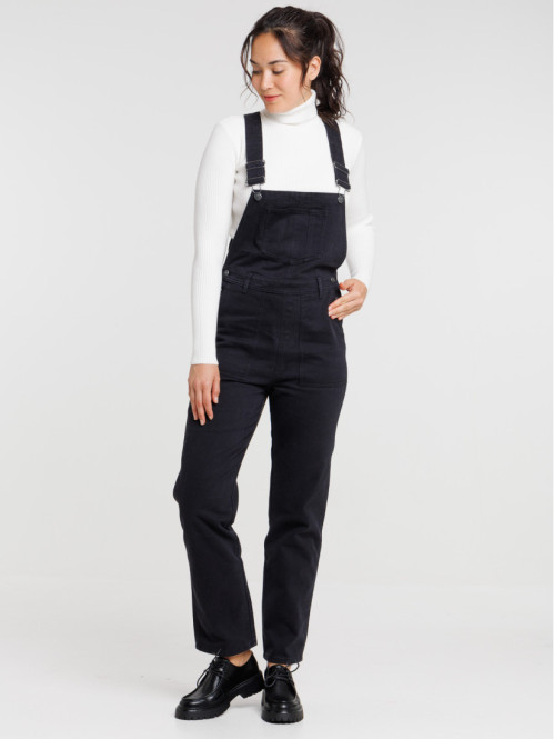 Salopette denim noir femme