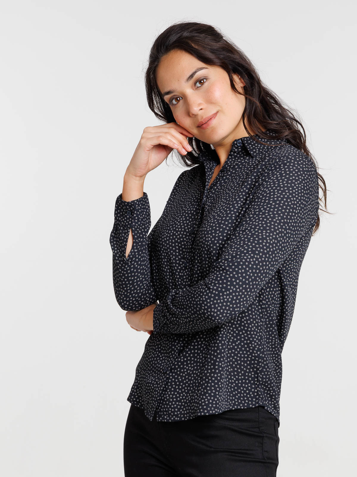 Chemise graphique marine navy femme