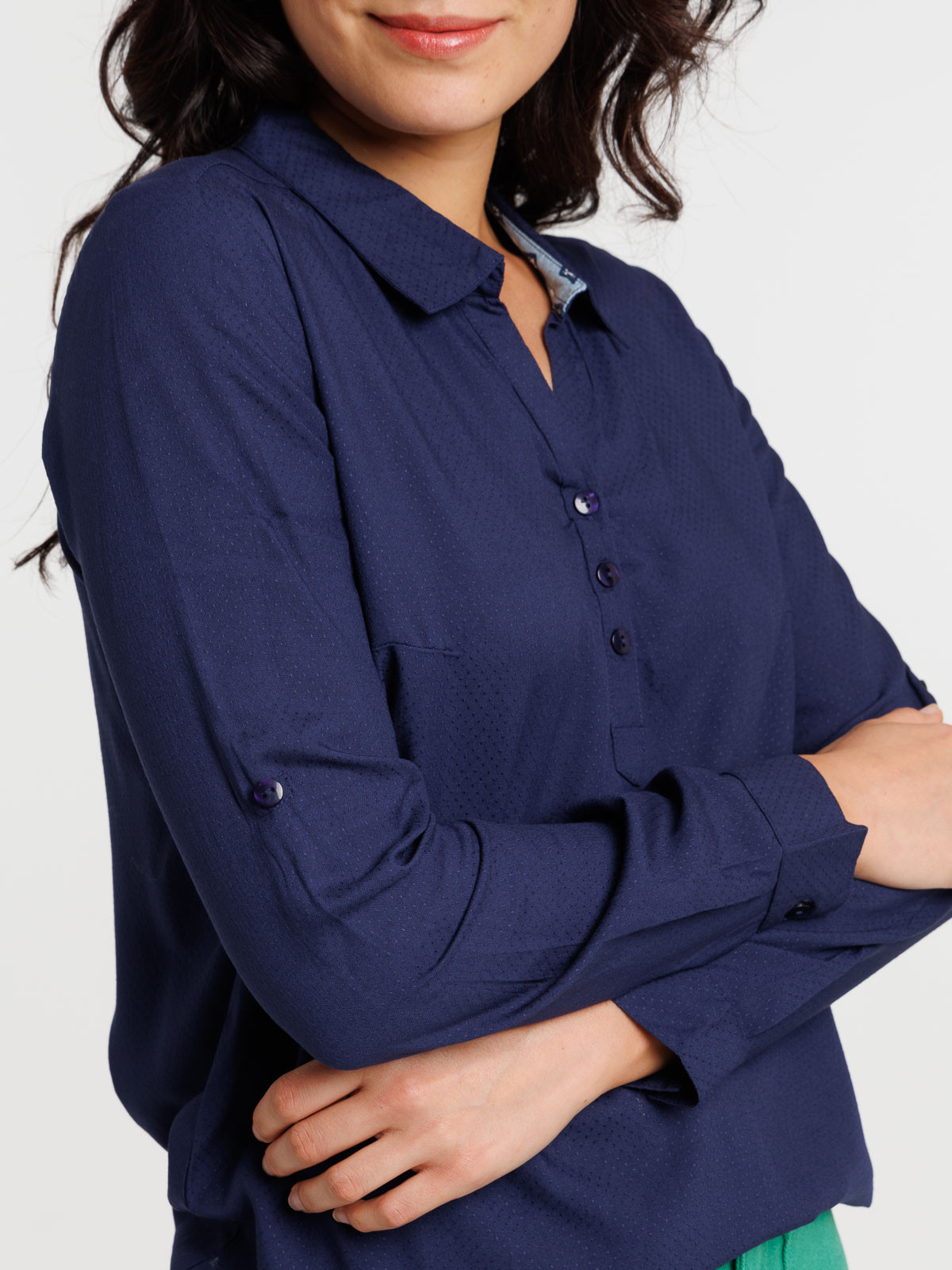 Blouse naval blue femme