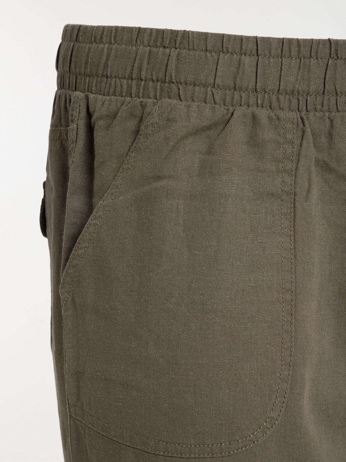 Pantacourt kaki grande taille femme