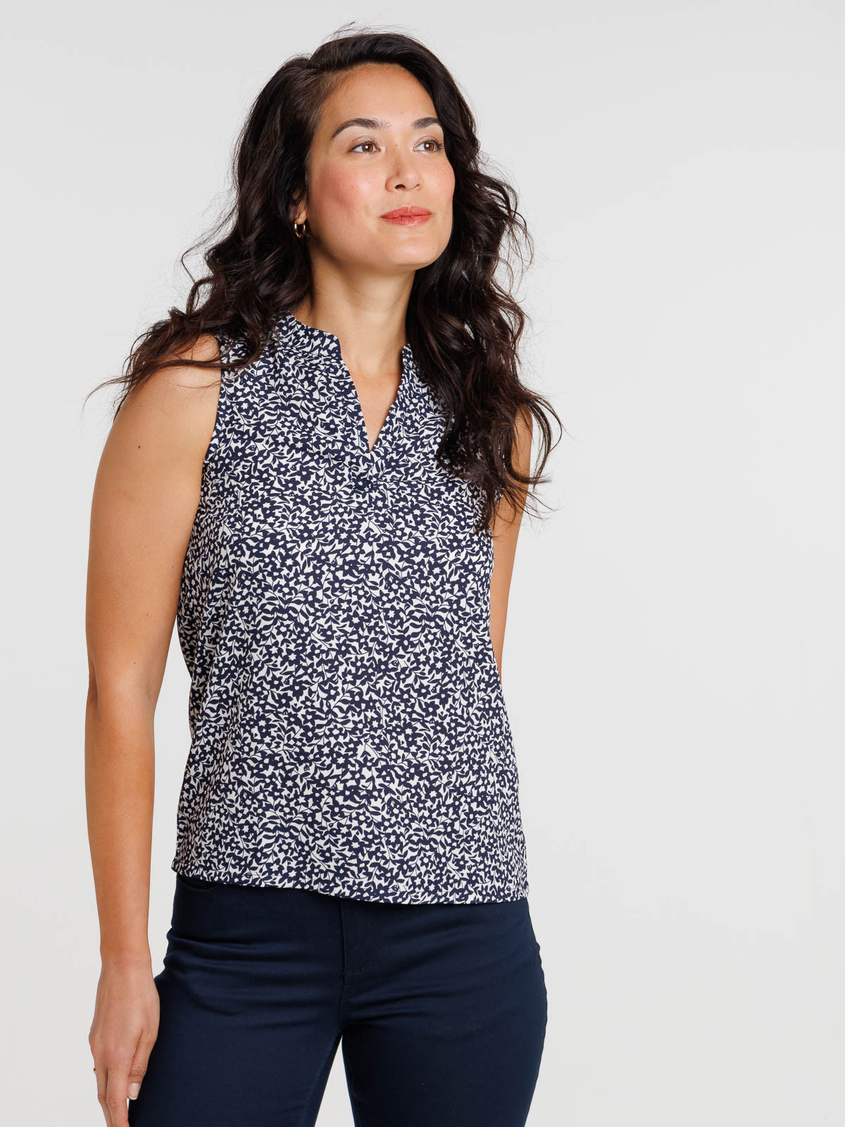 Blouse sans manches fleurie femme Blouse sans manches fleurie femme