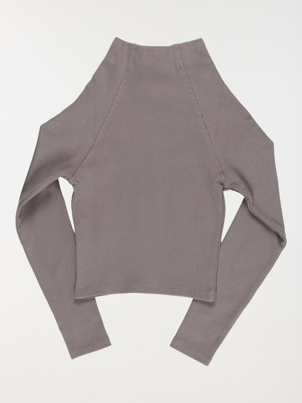 T-shirt côtelé fille col montant (XXS-M) T-shirt côtelé fille col montant (XXS-M)