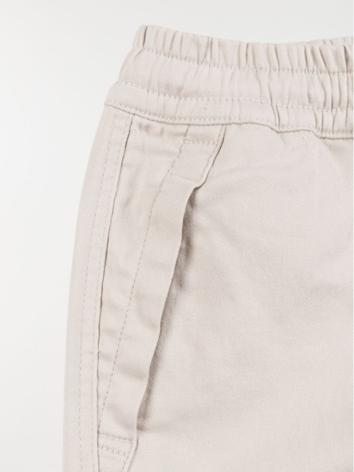 Pantalon cargo beige lin...