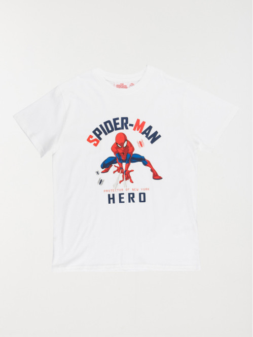 Tee-shirt Spiderman garçon blanc (3-12A)