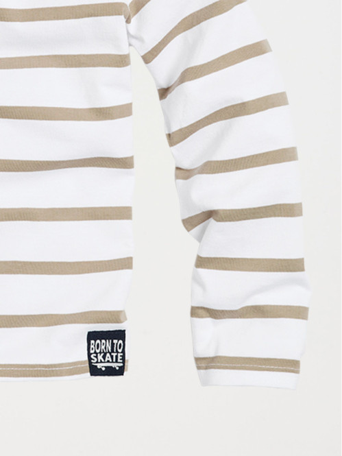 Tee-shirt rayé blanc garçon (3-12A)