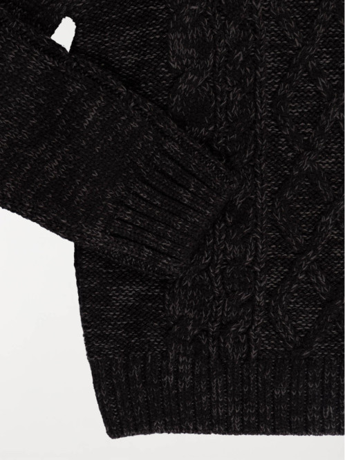 Pull col châle noir garçon...