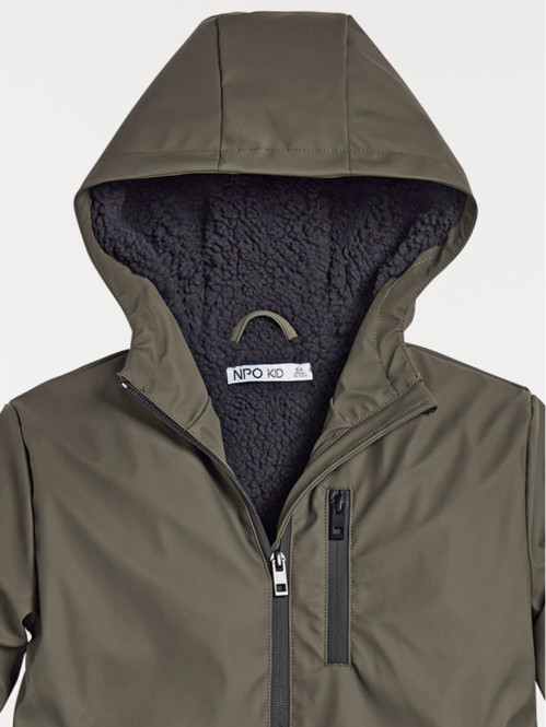 Blouson capuche garçon kaki...