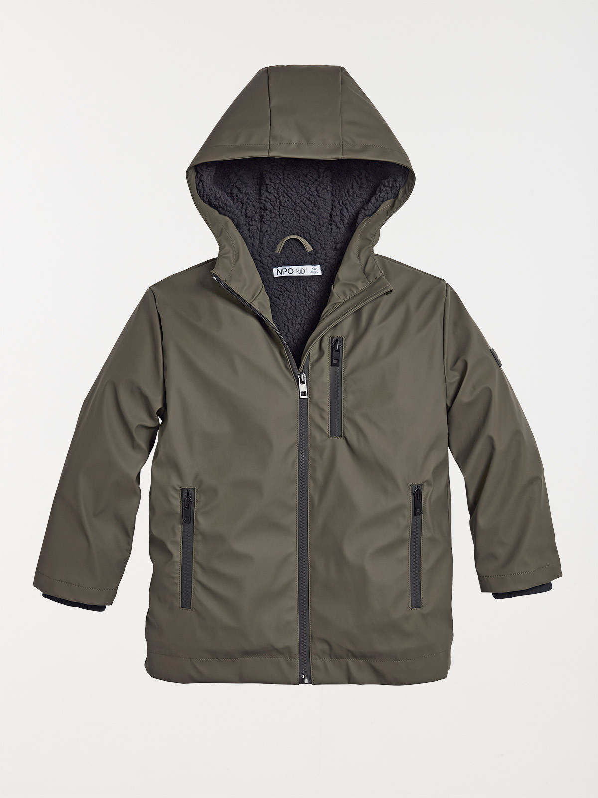 Blouson capuche garçon kaki (3-12A)