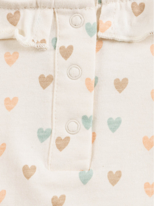 T-shirt coeur fille (3-36M) T-shirt coeur fille (3-36M)