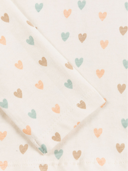 T-shirt coeur fille (3-36M) T-shirt coeur fille (3-36M)