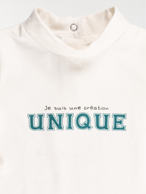 Sous-pull message écru...