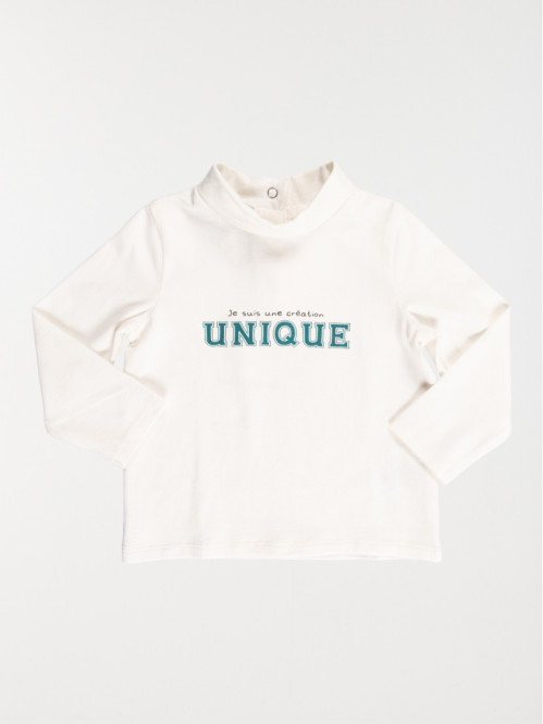 Sous-pull message écru...