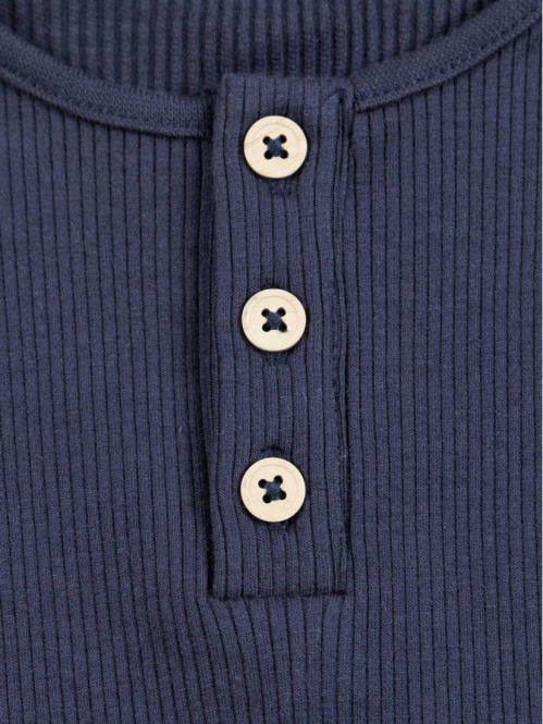 T-shirt col rond boutonné garçon (3-36M) T-shirt col rond boutonné garçon (3-36M)