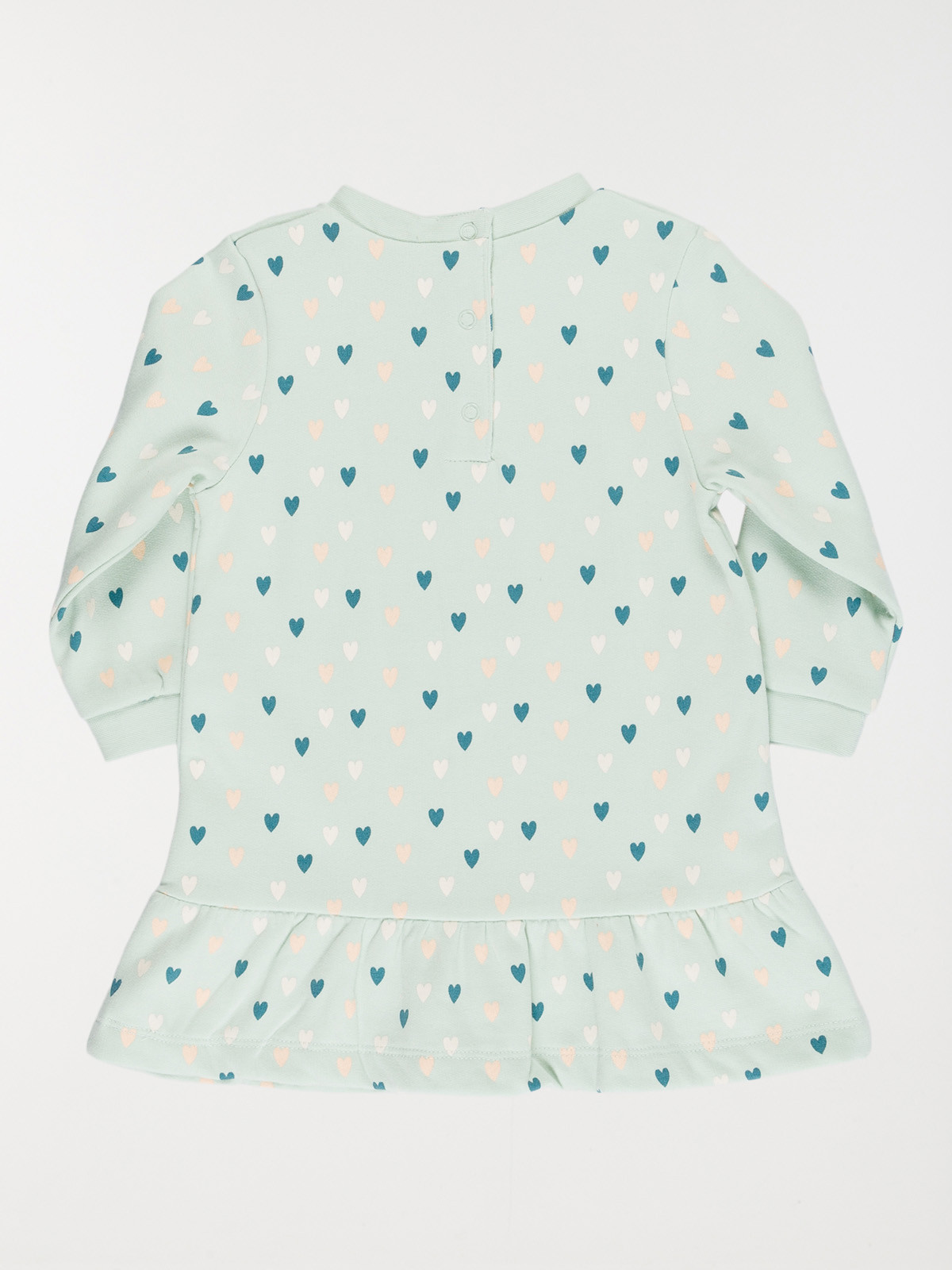 Robe sweat motif coeur fille (3-36M)