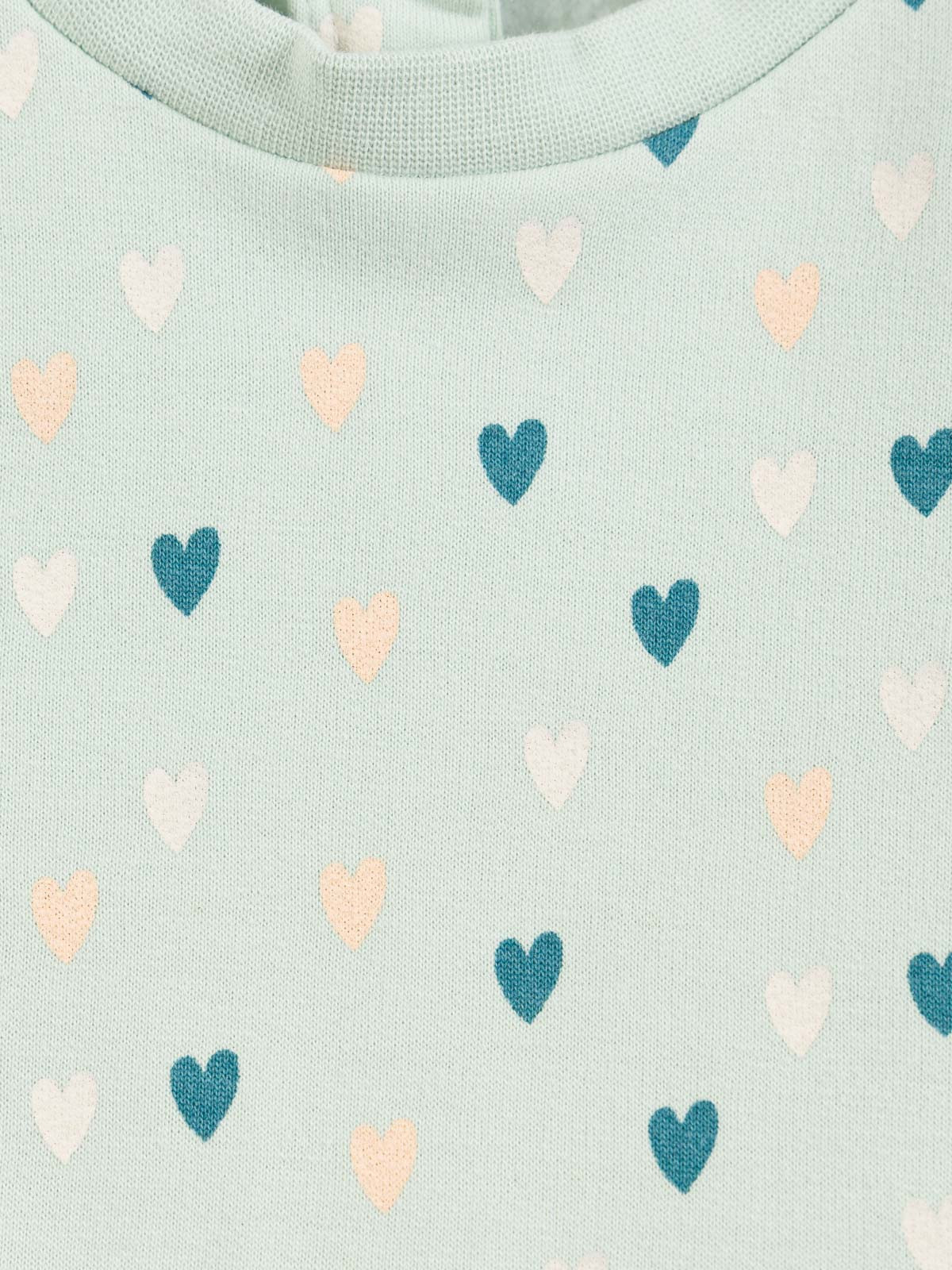 Robe sweat motif coeur fille (3-36M)