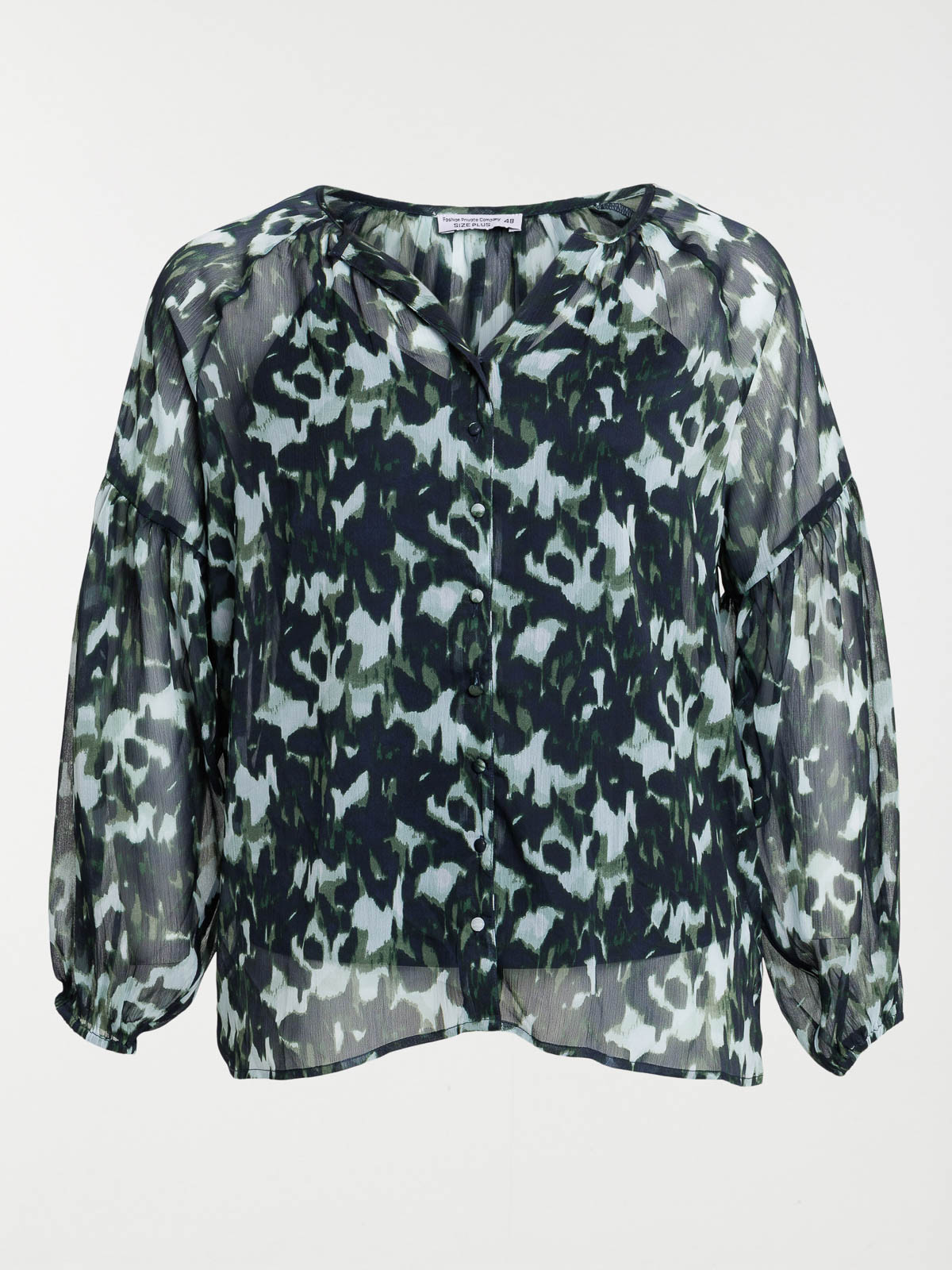 Blouse voile fleuri grande taille femme