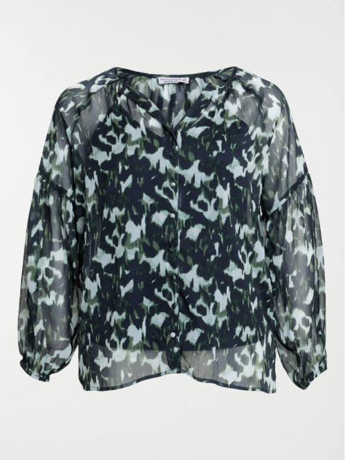 Blouse voile fleuri grande...
