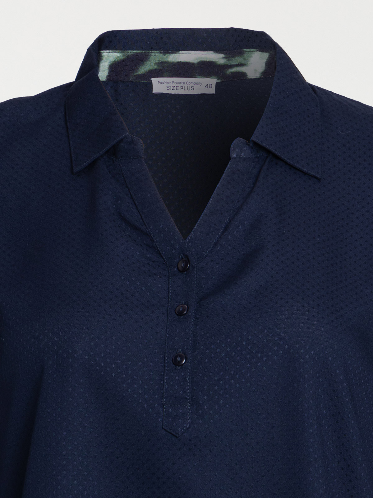 Blouse marine navy grande taille femme