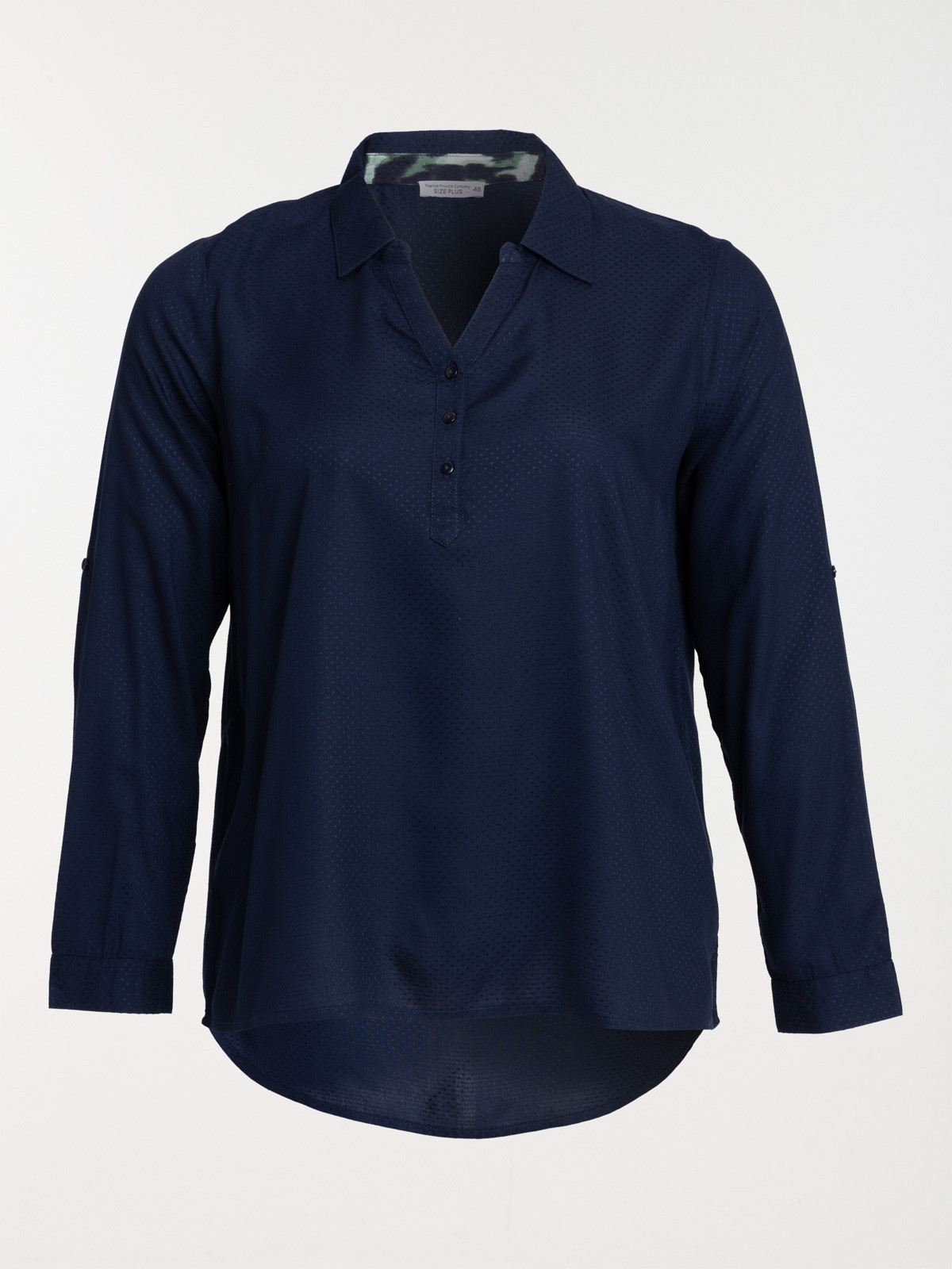 Blouse marine navy grande taille femme