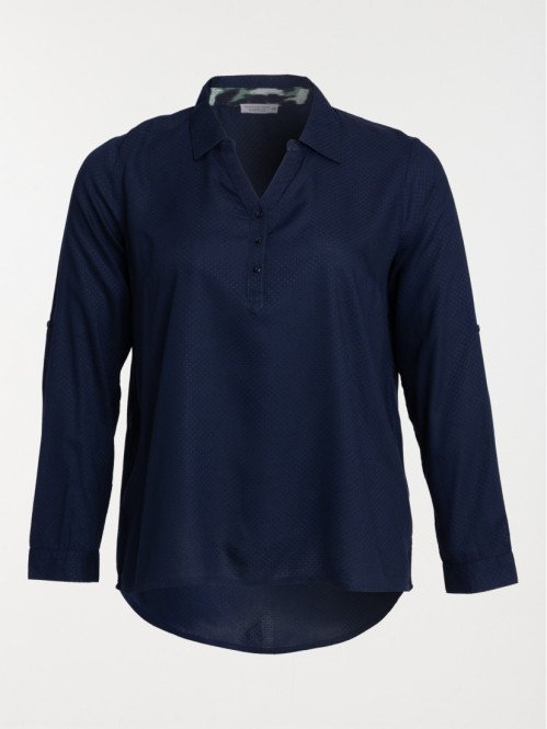Blouse marine navy grande taille femme