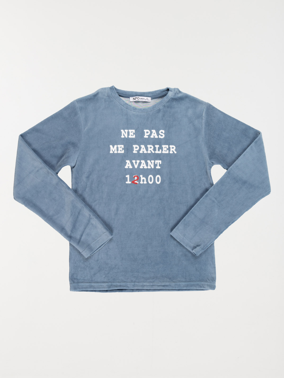 Pyjama velours message garçon (XXS-M) Pyjama velours message garçon (XXS-M)