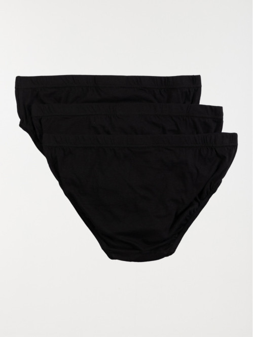Lot de 3 slips homme coloris noir 