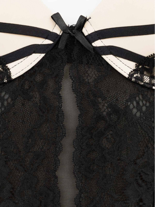 Body dentelle bicolore...
