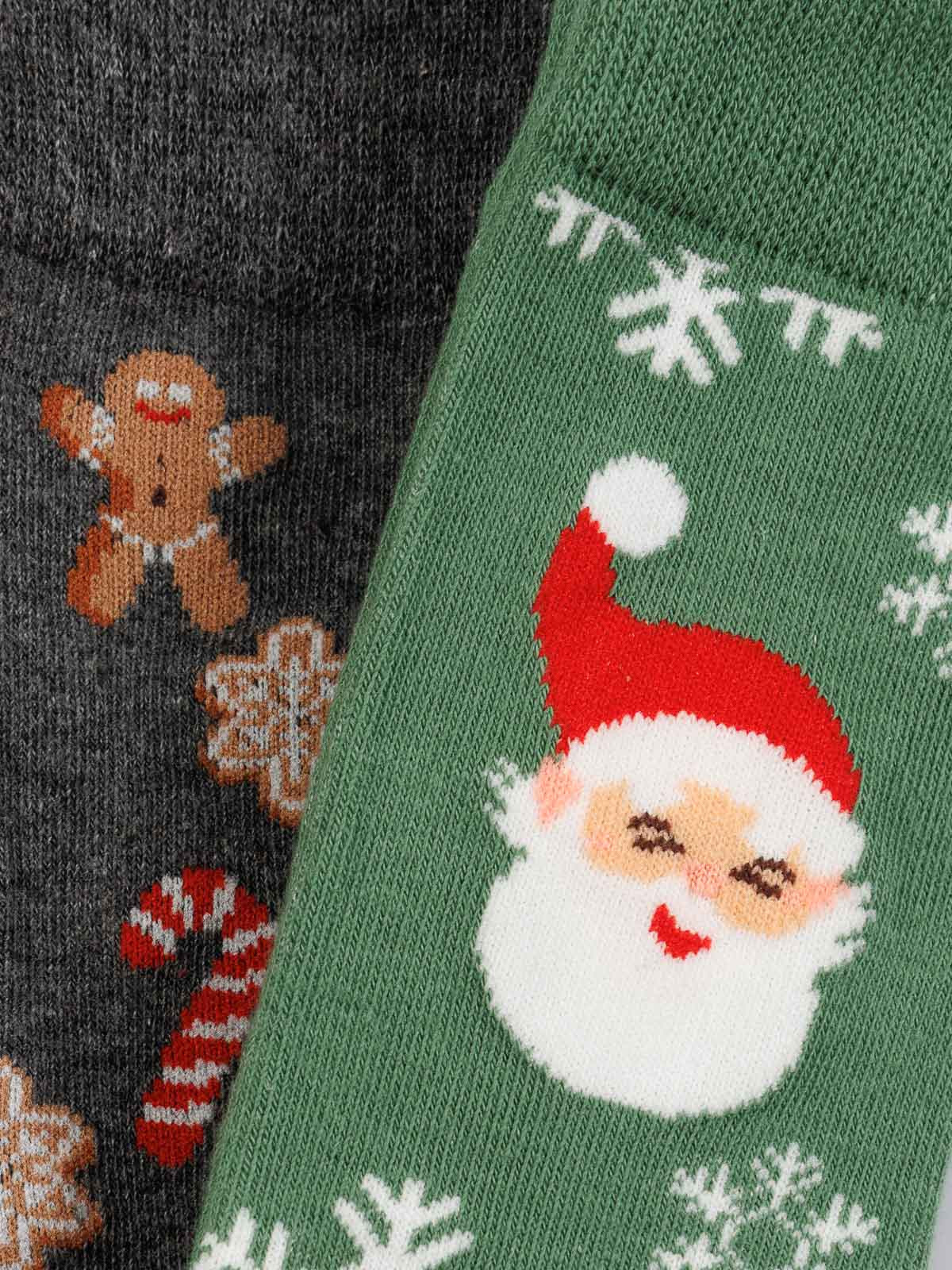 Lot 2 paires de chaussettes noël homme