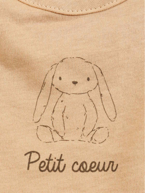 Lot de 3 bavoirs petit coeur bébé