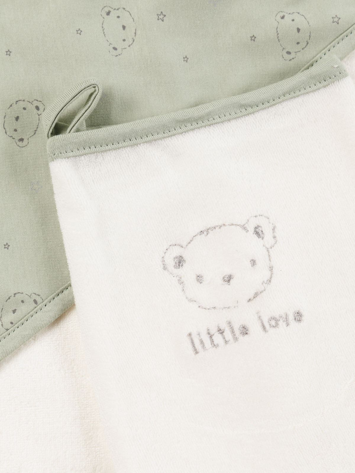 Cape de bain et gant ourson bébé