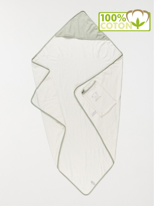 Cape de bain et gant ourson...