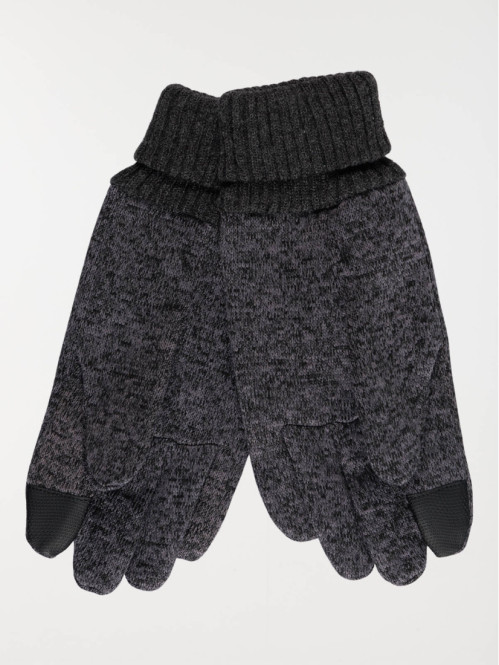 Gants tactiles gris homme