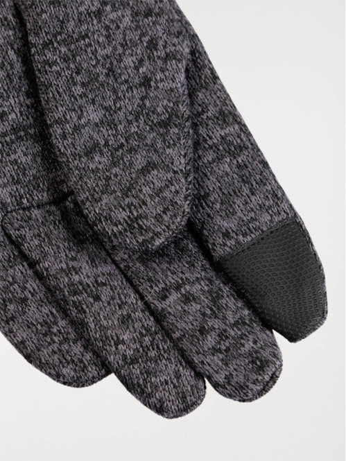 Gants tactiles gris homme