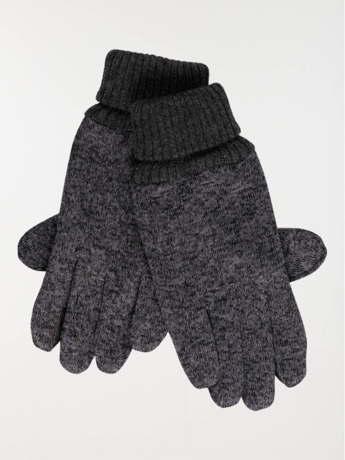 Gants tactiles gris homme