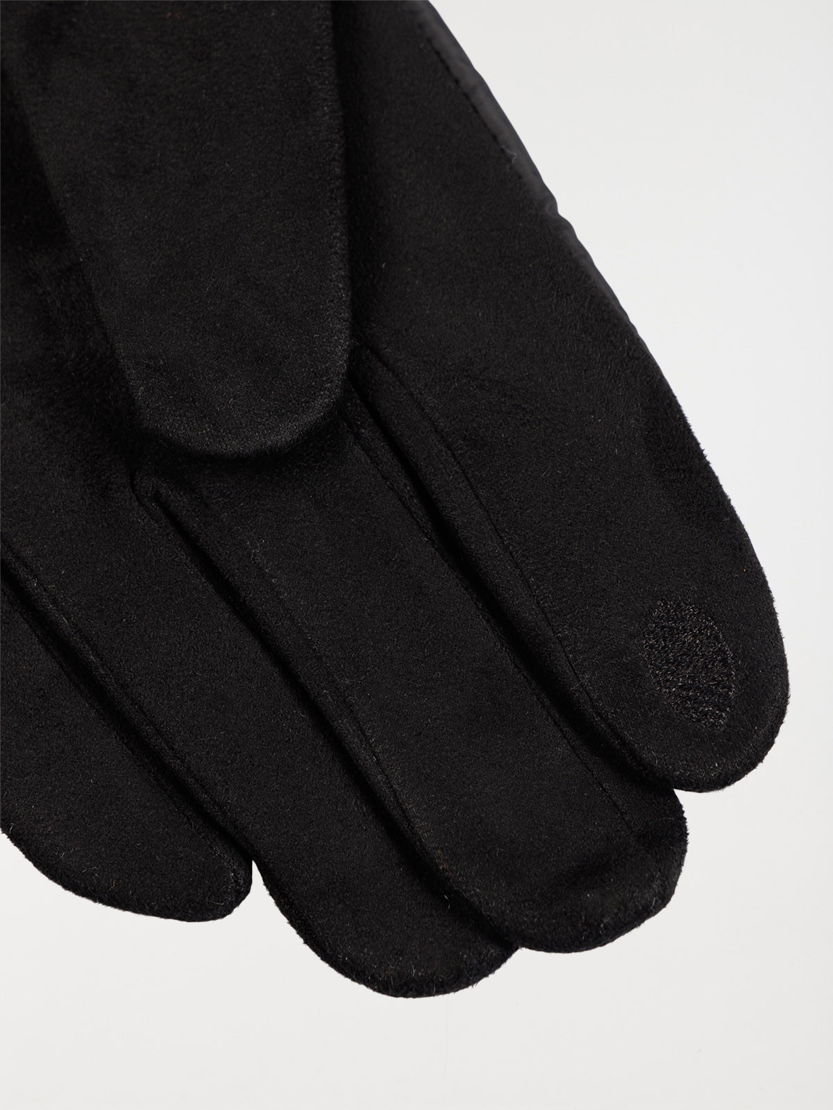 Gants tactiles noirs bimatière homme Gants tactiles noirs bimatière homme