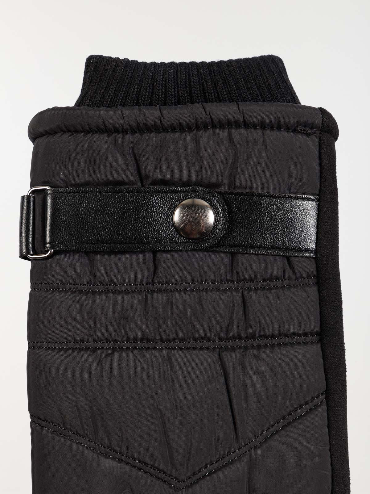 Gants tactiles noirs bimatière homme Gants tactiles noirs bimatière homme