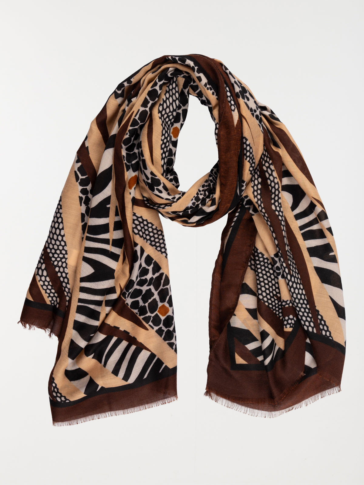 Foulard motif animalier femme