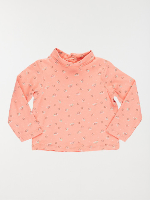 Sous pull imprimé fleuri fille (3-24M)