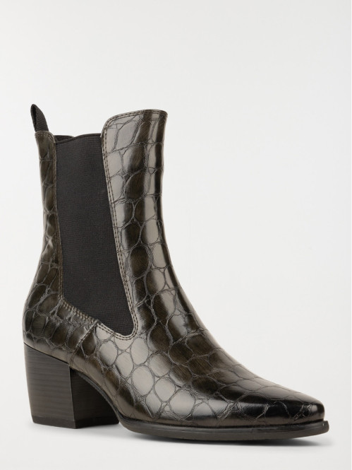 Bottines kaki texturées...