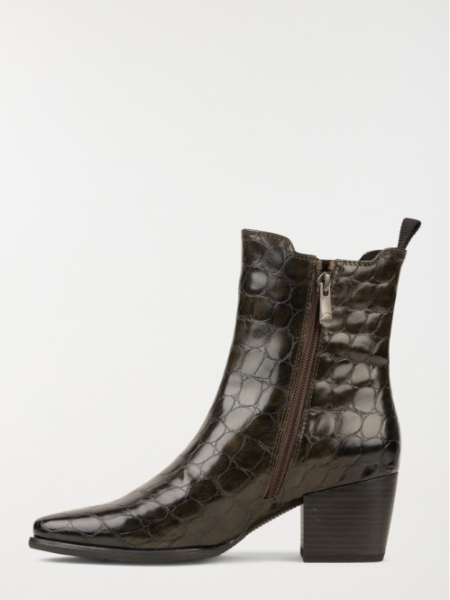 Bottines kaki texturées...