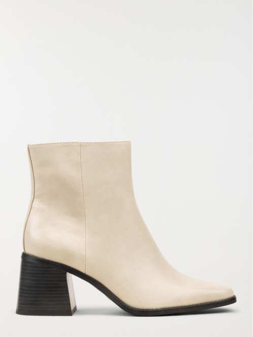 Bottines coloris crème femme (36-41)