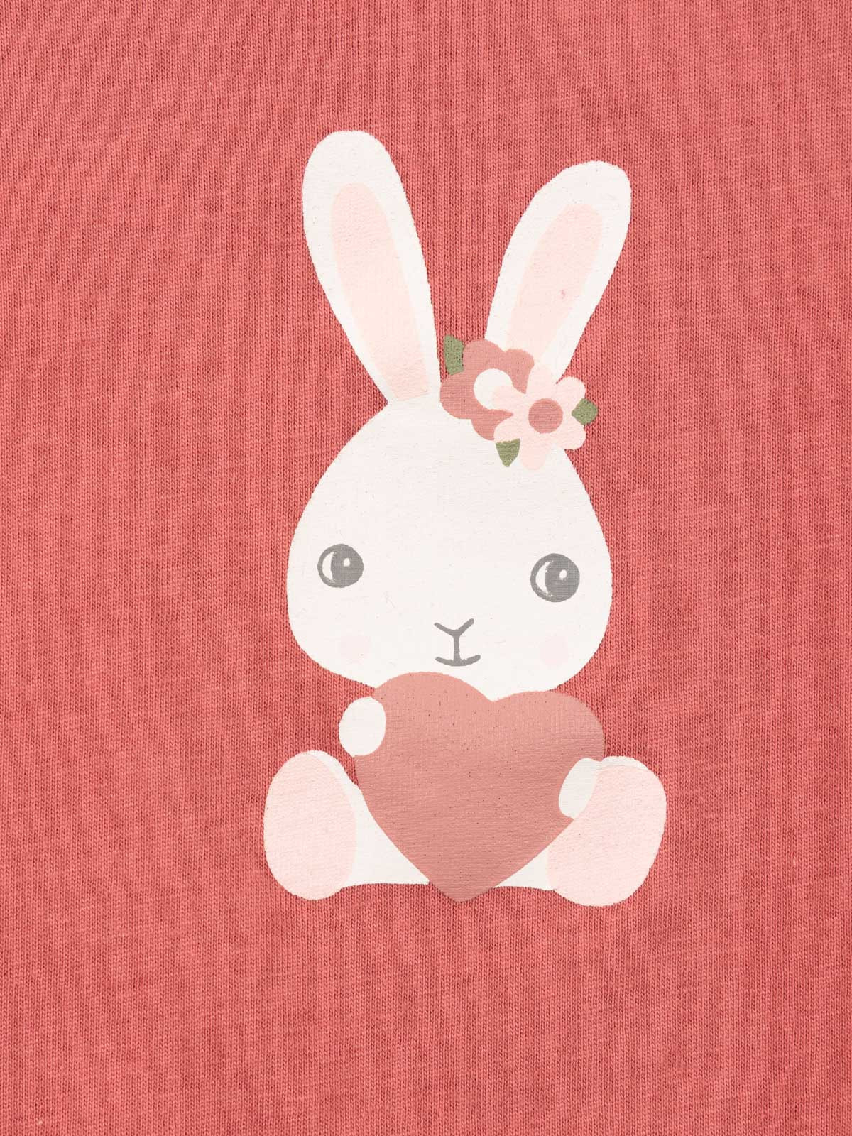 T-shirt grenat imprimé fille (3-24M)